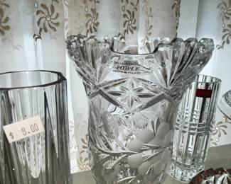 TOWLE POLISH LEAD CRYSTAL CUT VASE
