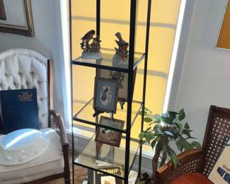 TALL METAL & GLASS ETEGERE