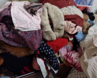 large collection of mid century clothing . dresses blouses denim hats +++