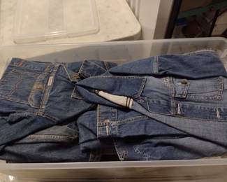 lots of quality denim jeans and jackets 