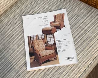 Braxton Culler rattan wing back chairs