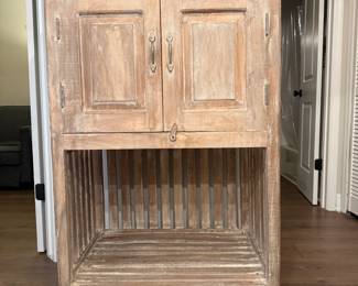 Distressed look storage cabinet