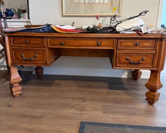 Stanley Furniture leather top executive desk