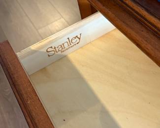 Stanley leather top executive desk