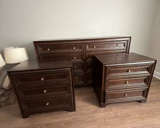 Universal Furniture dresser and matching nightstands