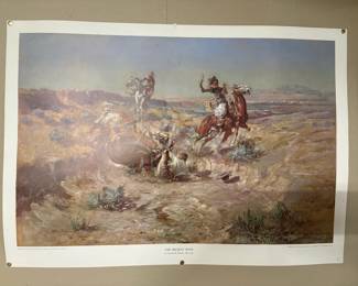 C. M. Russel print "The Broken Rope"