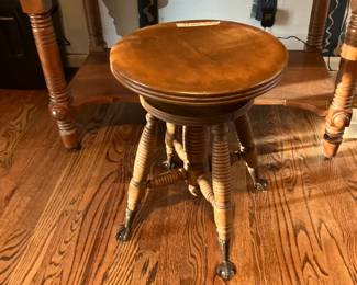 Antique piano stool