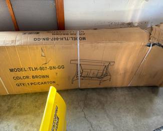 Yard swing with canopy, new in box