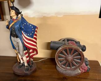 Large cast plaster canon 