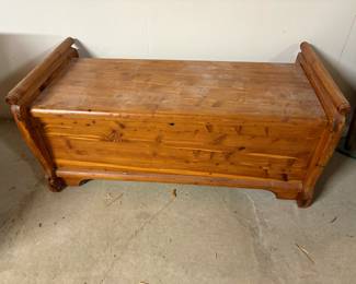 Antique solid cedar hope chest