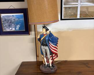1970's Tucson Studios Paul Revere lamp