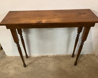 Narrow pine hall table