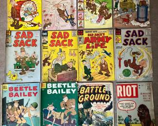 1950's comic books - Sad Sack, Beetle Baily, Riot