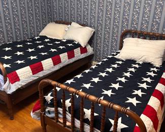 Vintage Jenny Lind twin beds