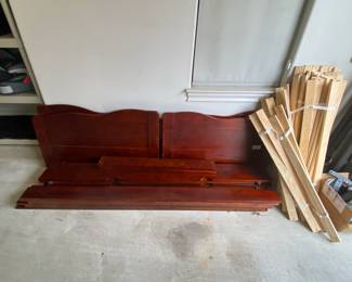 unassembled twin trundle bed frame