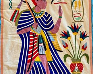 1950s Egyptian pharaoh while hanging appliqué