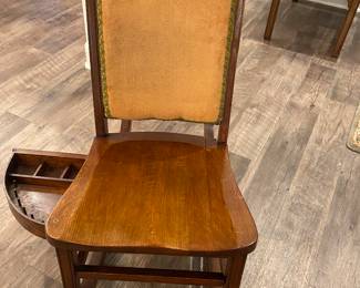antique rocker with hidden sewing drawer