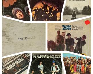 LP Records Beatles and Byrds