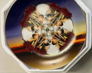 Grateful Dead collector plate Lightening Rose Stanley Mouse