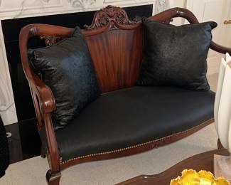 1900 era settee with matching chairs 