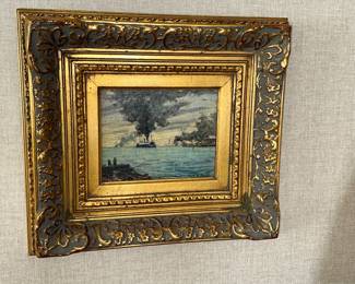 Earl W North Oil Painting Mackinaw Michigan 