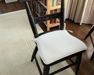 Set of four painted chairs