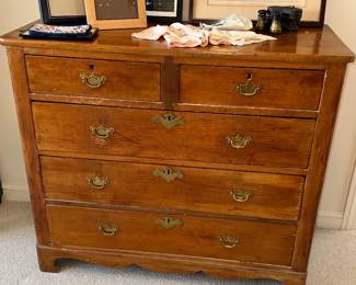 Pumpkin Pine American Chest 19thC