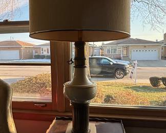 Vintage Stiffel Brass and Ceramic Table Lamp