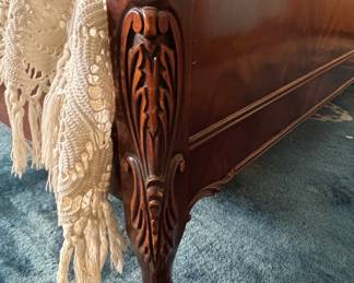 Antique Mahogany Carved full  Bed Frame