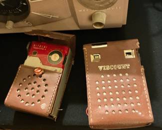 Vintage Panasonic RF-626 Transistor Radio Lot with Hitachi and Viscount Radios