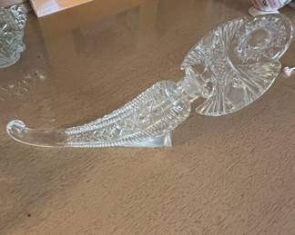 Antique Cut Crystal Cornucopia Perfume Bottle