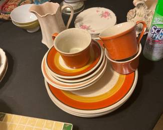 Imperial by W. Dalton "Tangerine" Stoneware Set