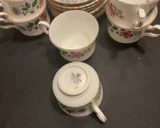 Royal Stafford "Rose Chintz" Bone China Tea Cups and Saucers