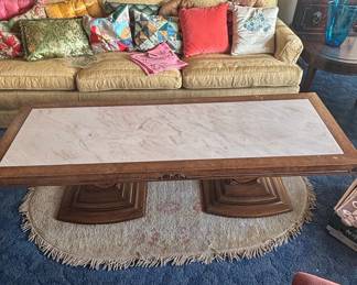Weiman "Lido" Mid-Century Modern Coffee Table with Marble Top