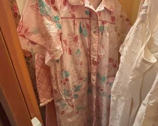 Vintage Floral Print Snap-Front Housecoat/Duster