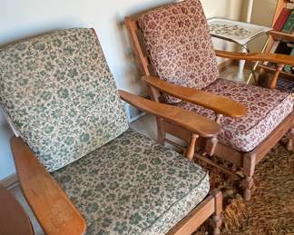 Vintage Floral Upholstered Armchairs (Set of 2)