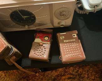 Vintage Hitachi TH-666 Transistor Radio and Viscount Portable Radio