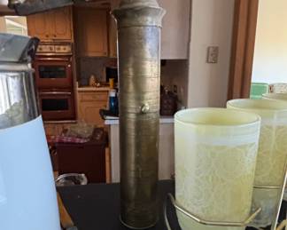 Antique Ottoman Turkish Brass Coffee Grinder