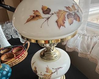 Vintage Floral Hurricane Lamp