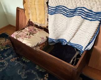 Antique Wooden Storage Bench/Chest