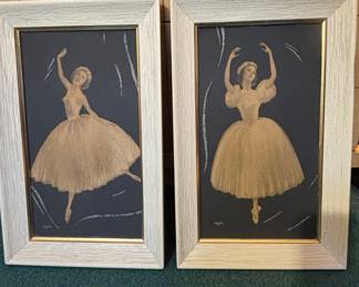 Pair of Vintage "Sophie" Ballerina Lithographs
