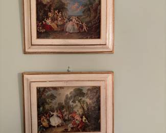 Pair of Nicolas Lancret 'La Camargo Dancing' and 'Fête Galante' Prints