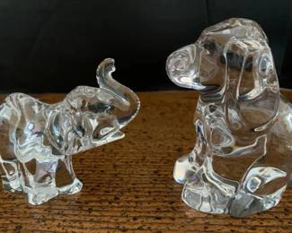 MO126VWaterford Crystal Elephant  Orrefors Crystal Dog