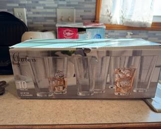 10 pc NEW Glavers glass set - there are additional glasses available also