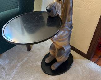 Vintage Bombay co. Sir Hawthorne hound dog butler table