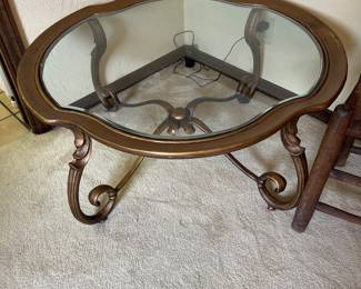 Lane scroll leg coffee table