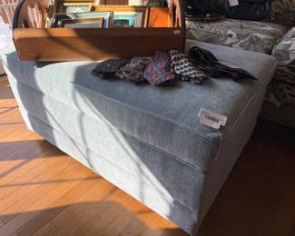 Smith Brothers Upholstered Ottoman, Ties