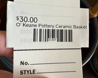 O'Keane Pottery Ceramic Basket