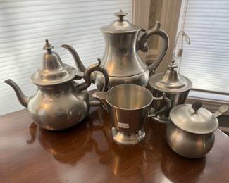 Pewter Coffee and Tea Serving Set