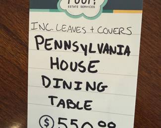 Pennsylvania House Dining Table